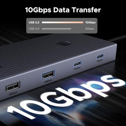 UGREEN 9 Port USB C Hub 4K HDMI Gigabit Ethernet 100W Power Delivery 75028