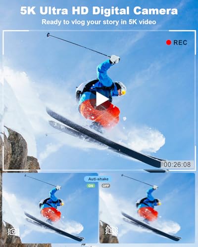 LIYTIFOR 3.5 Inch LR1 80MP 2160p Compact Digital Camera