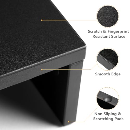 TAVR 43.3 Inch Dual Monitor Stand 3 Shelf Computer Riser