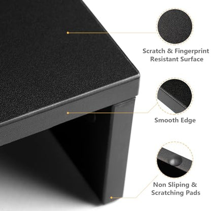 TAVR 43.3 Inch Dual Monitor Stand 3 Shelf Computer Riser