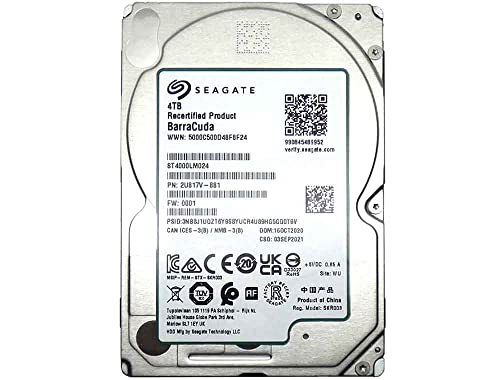 Seagate 4TB ST4000LM024 5400RPM 2.5-inch SATA Hard Disk Drive