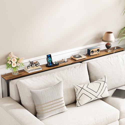 Kitstorack 2-Pack 78.8" Console Table ZXGZ-303 Adjustable Height & Power Outlets