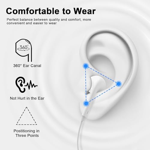 IIOZO 2 Pack XHD-PD20W Lightning Wired Headphones for iPhone