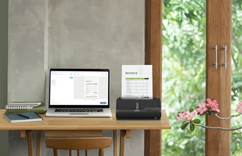 Epson Compact Desktop Document Scanner ES-C220 300 DPI USB 10 Watts 24-Bit Color Depth Document Scanner