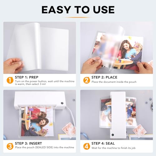 FURWEY 600 Count Laminating Sheets, 3 Mil Thickness, 9 x 11.5 Inches