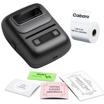 cabaro 1.5 Inch BQJ001 203 dpi Portable Label Maker