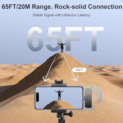 Bulatry 2-Pack Wireless Mini Lavalier Microphone WM280 Bluetooth USB Wi-Fi Omnidirectional