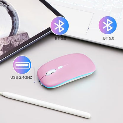 AZTZATZ Wireless Bluetooth Mouse Model Number: Wireless Bluetooth Mouse, Connectivity: Bluetooth 5.2/2.4G, DPI: 1600