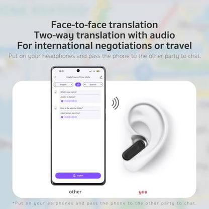Dwolm NE20 Wireless Translation Earbuds, 134 Languages Real-Time Translation, LCD Touchscreen, 60 Hours Playtime