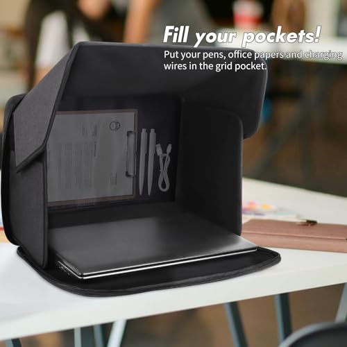Yumt 14 Inches Laptop Sun Shade Soft Fabric Portable Privacy Shield