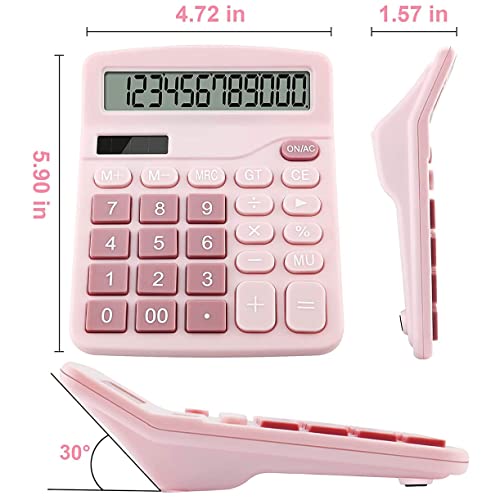 Podokas 5.9" x 4.72" 01Pink LCD Basic Calculator