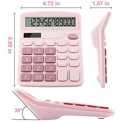 Podokas 5.9" x 4.72" 01Pink LCD Basic Calculator