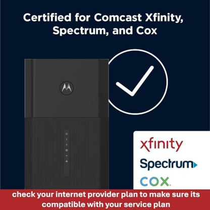 Motorola MG8725 DOCSIS 3.1 Modem and WiFi 6 Router Combo | AX6000 | Dual-Band