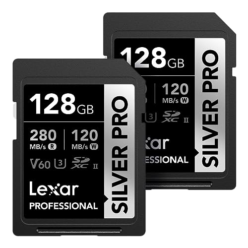 Lexar 128GB SILVER PRO SD Card UHS-II Class 10 Model LSDSIPR128G-B2NNU