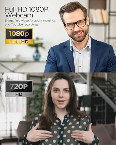 NIVEOLI 100P 1080P Webcam Fixed Focus Webcam