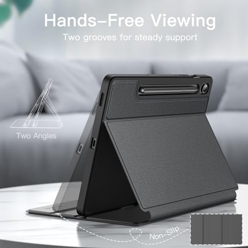 JETech 10.9-Inch Case for Samsung Galaxy Tab S10 Lite / S10 FE / S9 FE Model 3380-, Case Type: Soft, Material: Thermoplastic Polyurethane, Black