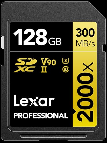 Lexar 128GB SDXC Card LSD2000128G-BNNNU UHS-II Class 10 Up to 300MB/s Read Speed