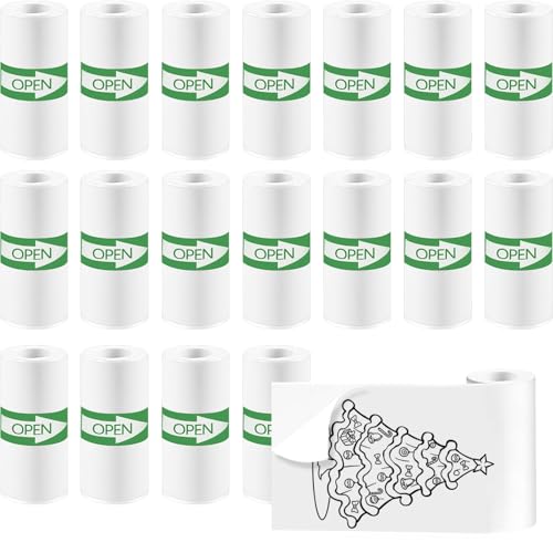 MIARALA 57 x 25 mm Thermal Sticker Paper 18 Count BPA-Free