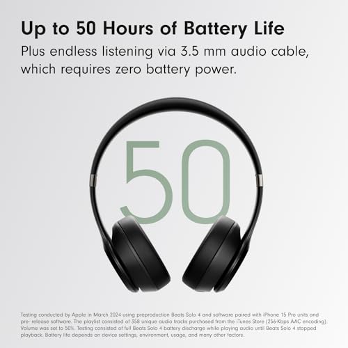 Beats Solo 4 Wireless On-Ear Headphones MUW23LL/A 50-Hour Battery Life Bluetooth