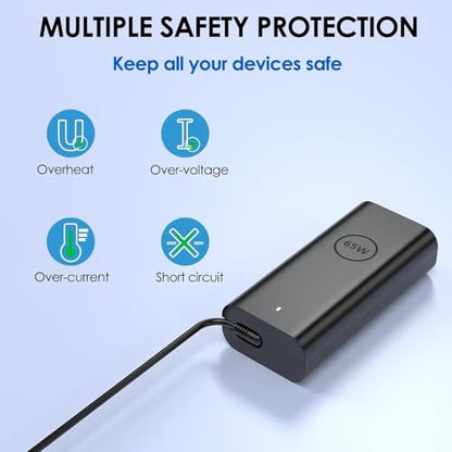DECSZDY 65W LX-65W USB Type C Laptop Charger - Compatible with Dell Devices