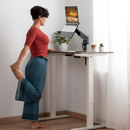 UPGRAVITY Laptop Wall Mount 2-in-1 Gas Spring Holder VESA Compatible 12-17 inch Notebook 13-32 inch Monitor Adjustable