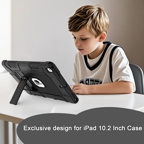 Rantice iPad 10.2 Inch A2197/A2198/A2200 Rugged Case Black
