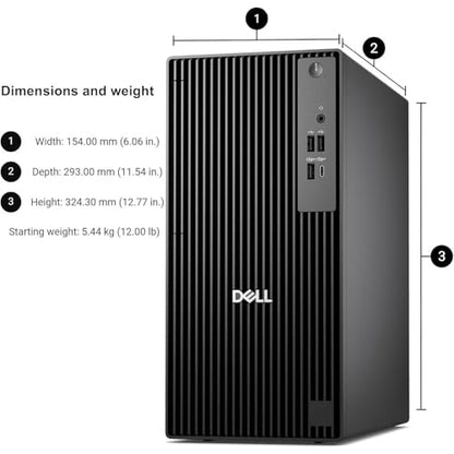 Dell 12.77in QCT1250 Pro Tower Desktop PC Windows 11 4K 2560x1440