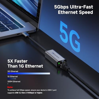 Cable Matters USB Type C to Ethernet Adapter 201495 5Gbps 5Gb Ethernet