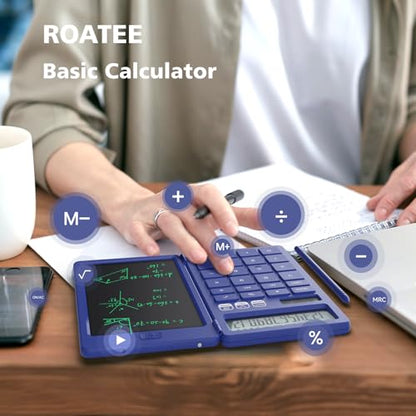 ROATEE Standard Function Calculator AB0606 7.2cm LCD Battery Solar Power