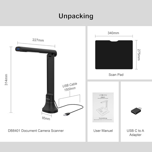 VIISAN DB8401 Document Camera 16MP USB