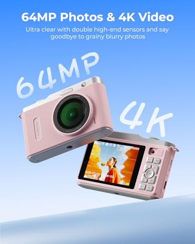 AVAETT C1 64MP Compact Camera 3840p 16X Optical Zoom with Built-in Flash