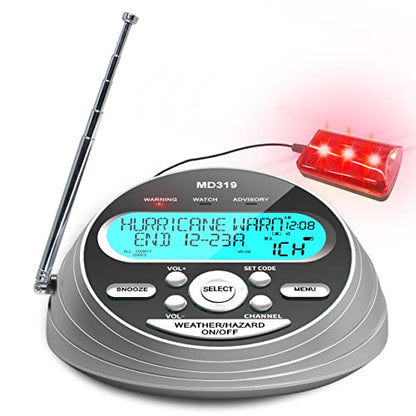 Rychi 6.02" L x 5.59" W x 2.95" H TMUS-MD319 LCD Weather Alert Radio