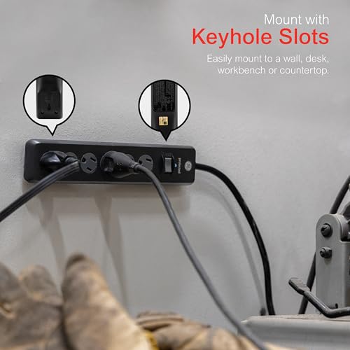 GE 15 Ft Power Strip 54650 6 Outlets 125 Volts 800 Joules Type B