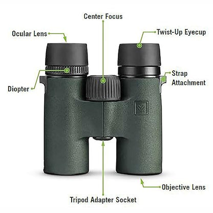 Vortex Mid Size Bantam HD BTM-6532 6.5x Magnification 1" Objective Lens Roof Prism Binoculars