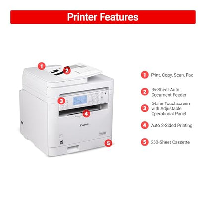 Canon imageCLASS MF287dw Monochrome Laser Printer, ADF, 600 x 600 dpi, 35 ppm, USB/Wi-Fi