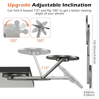 ALAFLY 5.61x2.23x0.34in 2025 Laptop PH-Gray Portable Magnetic Phone Holder