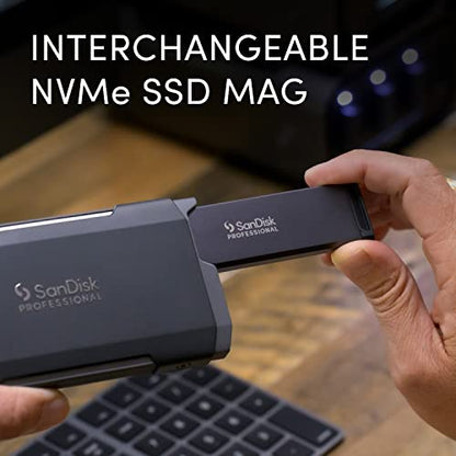 SanDisk Professional 4TB PRO-BLADE SSD Mag NVMe Portable Solid State Drive - SDPM1NS-004T-GBAND