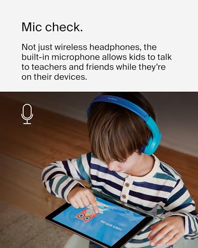 Belkin Kids HP V3 AUD001btBLV3CS On-Ear Headphones Bluetooth 5.0 30 Hours Audio Wireless