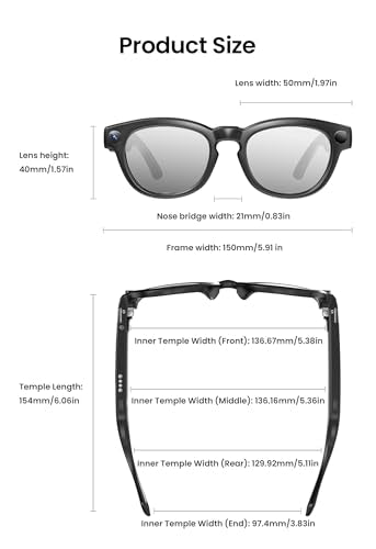 DPVR Smart Glasses G1 8MP Resolution Bluetooth 5.3 Casual Wear