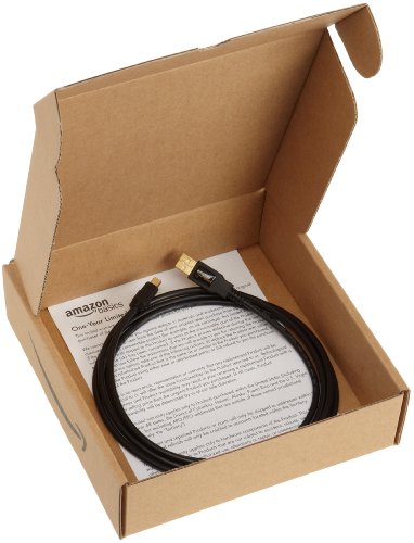 Amazon Basics 0.9m USB 2.0 A Male to Mini B Cable, 480Mbps, Black, Indoor/Outdoor Use