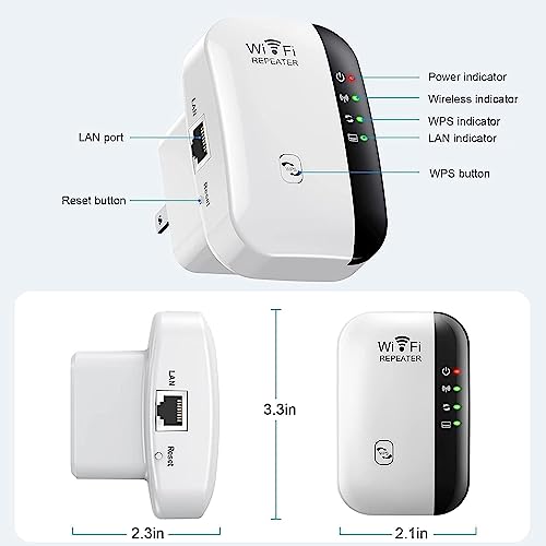 Jancane WiFi Extender WF003 2.4GHz 300Mbps Single-Band