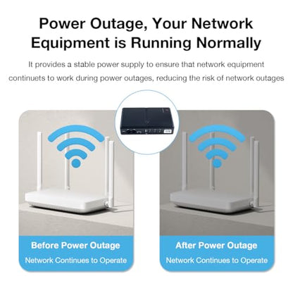 Hosyond Mini DC UPS Battery Backup Uninterruptible Power Supply 18W 5V/9V/12V/15V/24V