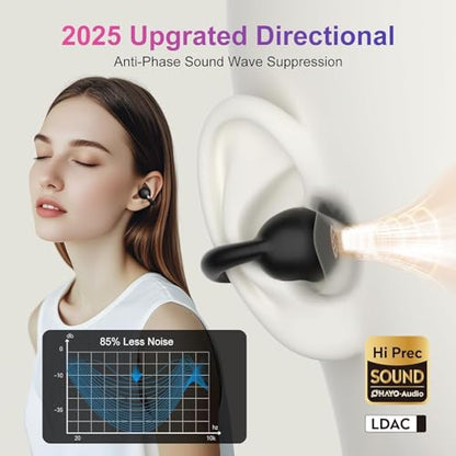 OHAYO A7 Wireless Open Ear Headphones Bluetooth 5.4 Black