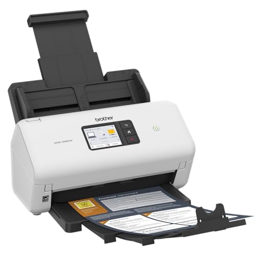 Brother ADS-3350W Document Scanner | 1200 x 1200 dpi | Ethernet, USB, Wi-Fi | Dual CIS Technology