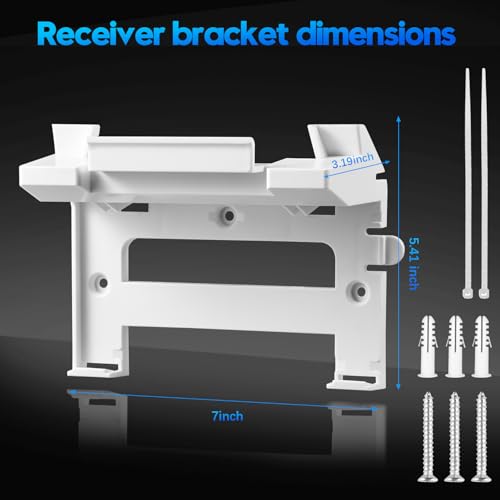 Pwzisu 6.87" x 3.14" x 5.43" D1 1000 Mbps Wi-Fi 6 Satellite Router Mount - White