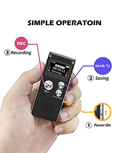 Sunlan 16GB SL0002 Mono WAV USB Digital Voice Recorder