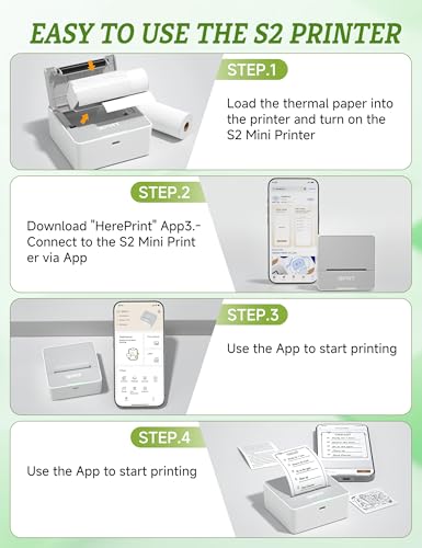 iDPRT S2 Mini Sticker Printer 203x203 dpi Monochrome Portable
