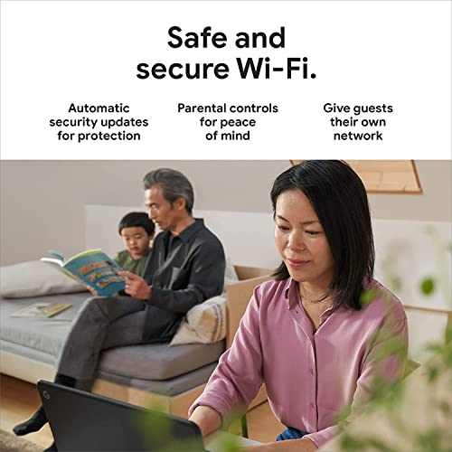 Google Nest WiFi 6 Pro GA03691-US-cr 802.11ax Dual-Band 4 Ports 6000 Square Feet WiFi System
