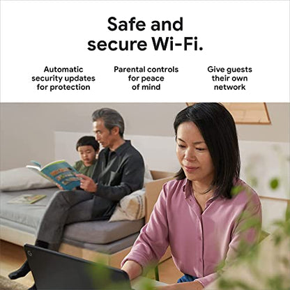 Google Nest WiFi 6 Pro GA03691-US-cr 802.11ax Dual-Band 4 Ports 6000 Square Feet WiFi System