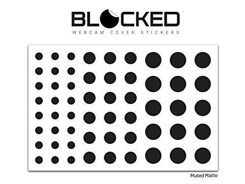 BLOCKED 57 Black Blocked101 Webcam Cover Stickers | 6 x 4 x 0.03 inches | Vinyl | Water Resistant